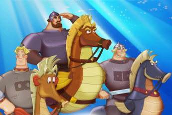 Картинка мультфильмы три+богатыря+и+морской+царь морские глубины богатыри три богатыря и морской царь конь