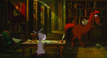 Картинка мультфильмы три+богатыря+и+морской+царь лошадь мультик осел