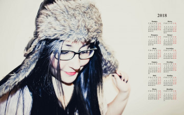Картинка календари девушки шапка очки