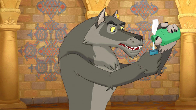 Обои картинки фото мультфильмы, иван царевич и серый волк 2, микстура, волк, флакон