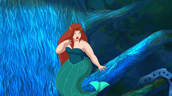 Обои картинки фото мультфильмы, иван царевич и серый волк 2, русалка, дерево