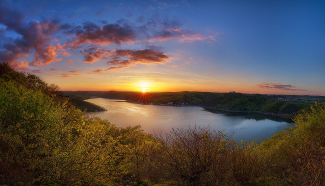 Обои картинки фото природа, восходы, закаты, простор