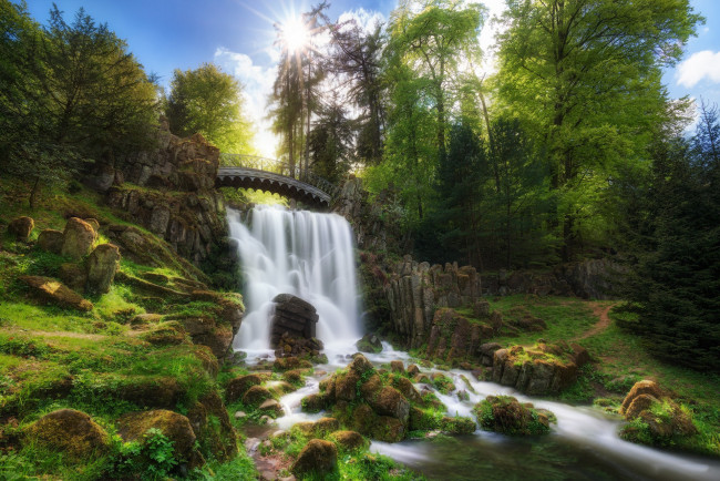 Обои картинки фото природа, водопады, простор