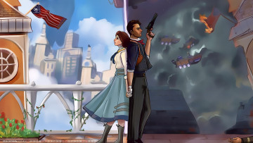 Картинка календари видеоигры мужчина девушка флаг оружие