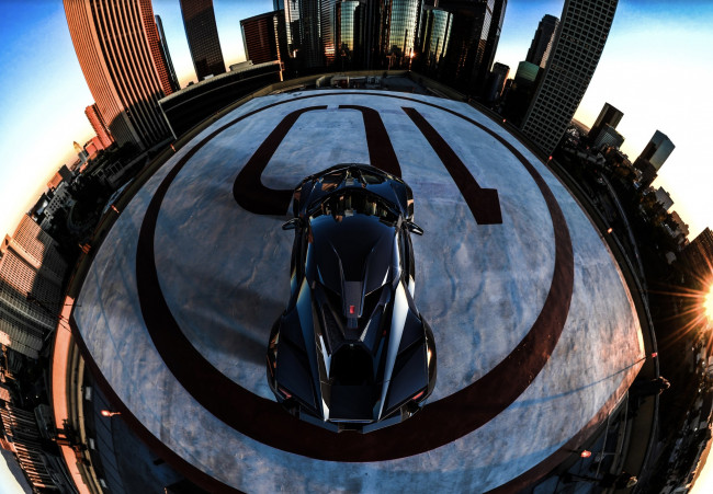 Обои картинки фото fenyr supersport, автомобили, fenyr, гиперкар, фотоэффект, wallhaven, крыша, fisheye, lens, supersport, benoit, fraylon, город