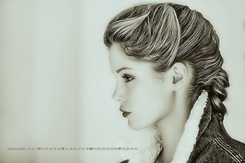 Картинка календари компьютерный+дизайн 2019 женщина девушка профиль лицо calendar