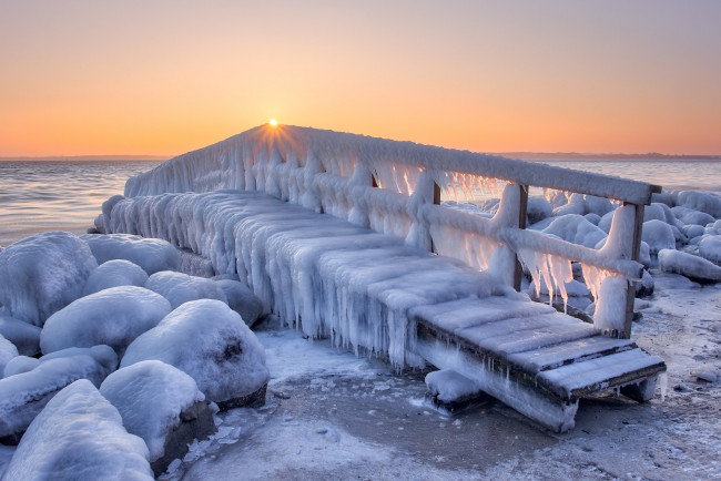 Обои картинки фото природа, зима, простор