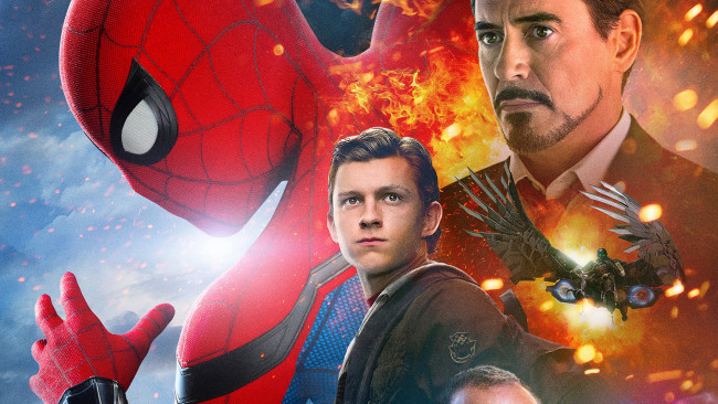 Обои картинки фото кино фильмы, spider-man,  far from home, коллаж