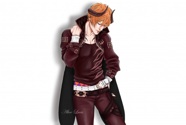 Обои картинки фото аниме, ангелы,  демоны, демон