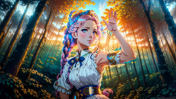 Картинка аниме пейзажи +природа нейросети графика нейроарт ai art нейронные сети рисунки нейро искусство