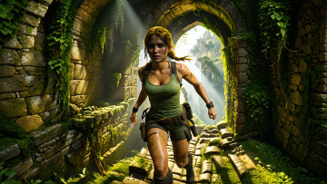 обоя видео игры, tomb raider , other, нейросети, графика, нейроарт, ai, art, нейронные, сети, рисунки, нейро, искусство, нейрографика, graphics, neuroart, neural, networks, drawings, neuro, neurography