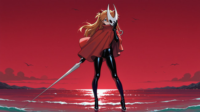 Обои картинки фото hollow knight,  silksong, видео игры, hollow, knight, silksong, hornet, evangelion