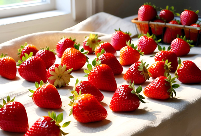 Обои картинки фото 3д графика, еда-, food, клубника