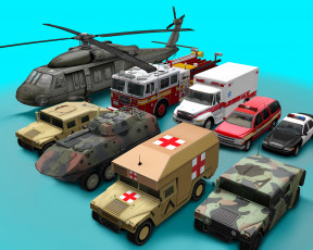 Картинка low poly vehicles by choryugin автомобили 3д
