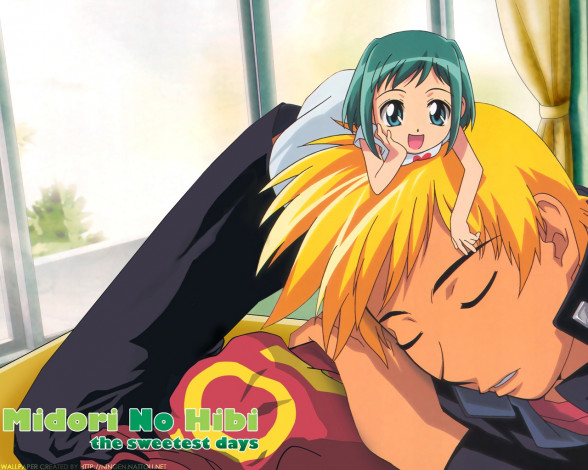 Обои картинки фото аниме, midori, no, hibi