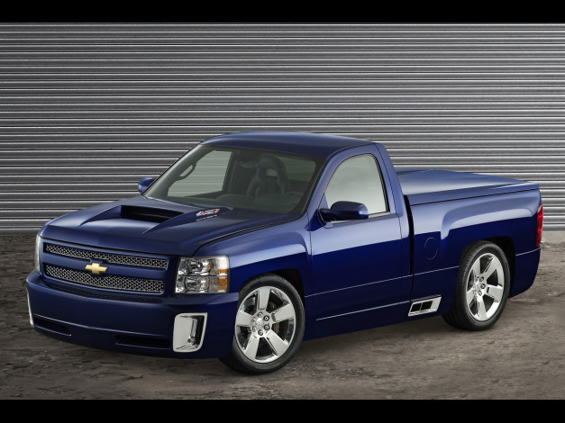 Обои картинки фото 2006, chevrolet, silverado, 427, автомобили, custom, pick, up