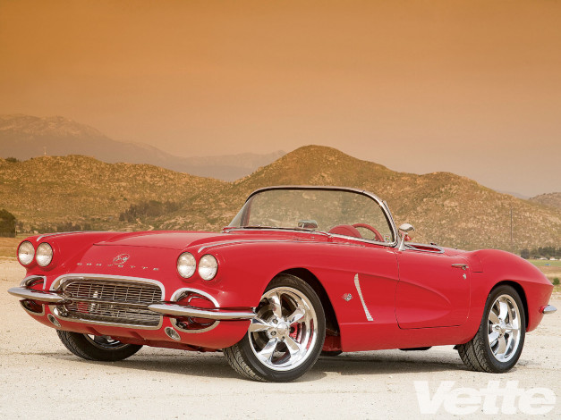 Обои картинки фото 1962, chevrolet, corvette, автомобили