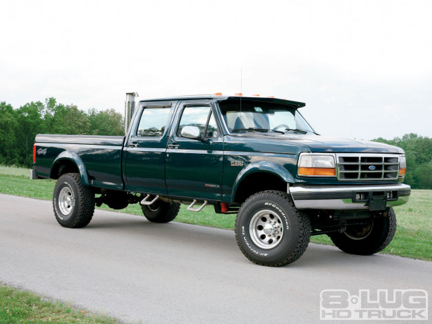 Обои картинки фото 1996, ford, f350, super, duty, автомобили, custom, pick, up
