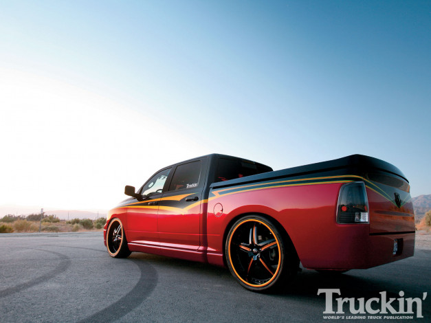 Обои картинки фото 2009, dodge, ram, автомобили, custom, pick, up