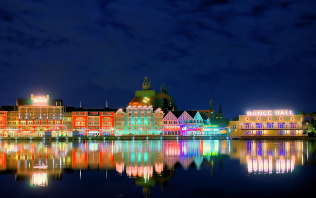 Обои картинки фото города, огни, ночного