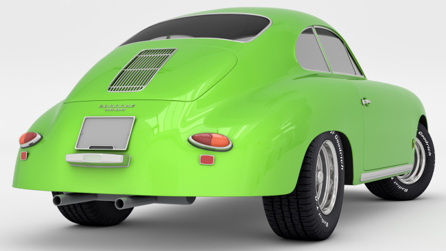 Обои картинки фото автомобили, 3д, 1957, porsche, 356a