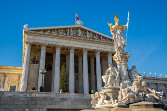 Картинка vienna города -+дворцы +замки +крепости статуя дворец