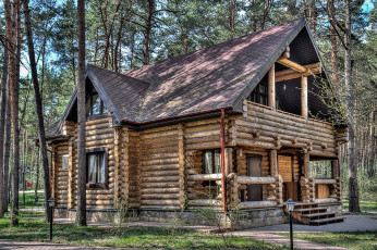 Картинка города -+здания +дома лес дом