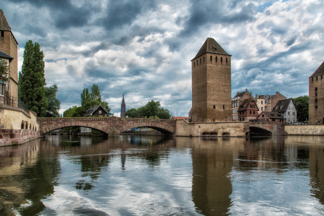 Обои картинки фото города, - мосты, башня, мост, река