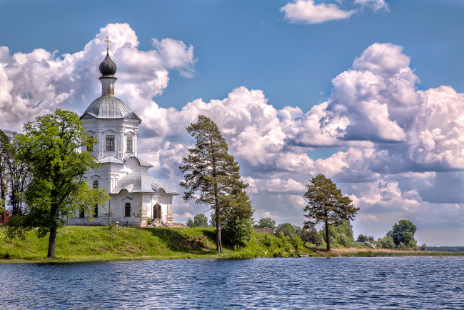 Обои картинки фото lake seliger, города, - исторические,  архитектурные памятники, ансамбль, озеро, архетектурный