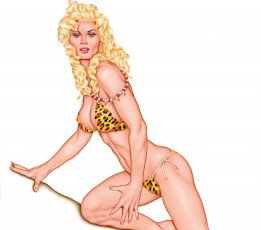 Картинка рисованное люди взгляд девушка фон