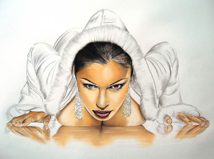 Картинка aria+giovanni рисованное люди фон взгляд девушка бижутерия