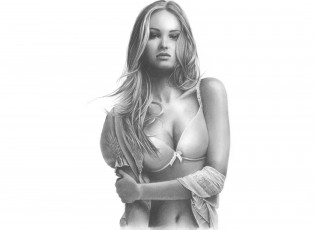 Картинка рисованное люди бельё фон взгляд девушка