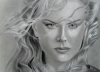 Картинка рисованное люди фон взгляд портрет девушка