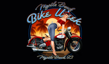 Картинка рисованное люди фон взгляд мотоцикл девушка