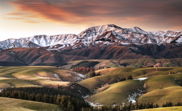 Картинка природа горы тучи долина холмы