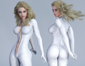 Картинка 3д+графика люди+ people взгляд фон девушка