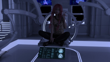 Картинка 3д+графика фантазия+ fantasy фон взгляд девушка