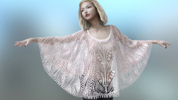 Картинка 3д+графика люди+ people фон взгляд девушка