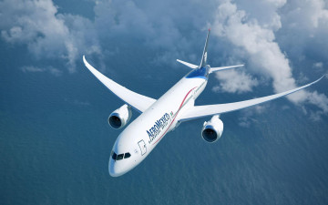 Картинка авиация пассажирские+самолёты лайнер небо гражданская aeromexico