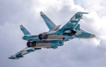 Картинка su-34+tactical+bomber авиация боевые+самолёты россия ввс