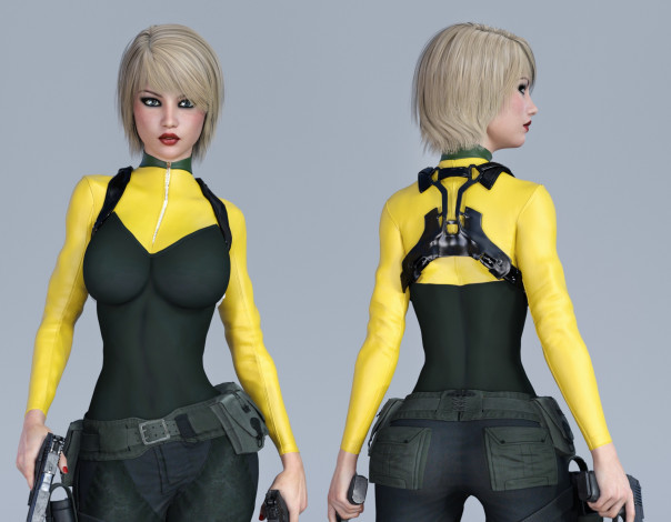 Обои картинки фото 3д графика, люди , people, фон, взгляд, девушка