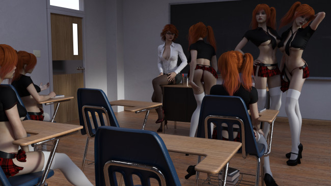 Обои картинки фото 3д графика, люди , people, взгляд, девушки, фон