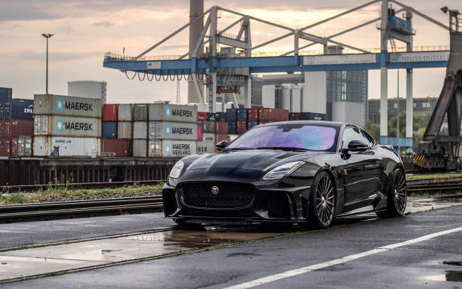Обои картинки фото 2018 jaguar f-type svr, автомобили, jaguar, тюнинг, спортивное, купе, британские, ягуар, arden, aj, 23, 2018, svr, f-type, порт, черный