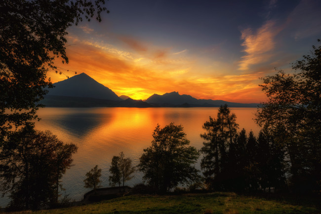 Обои картинки фото природа, восходы, закаты, простор