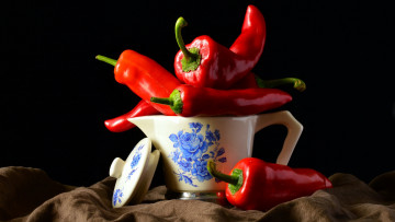 Картинка еда перец красный болгарский