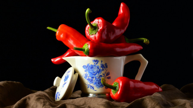 Обои картинки фото еда, перец, красный, болгарский