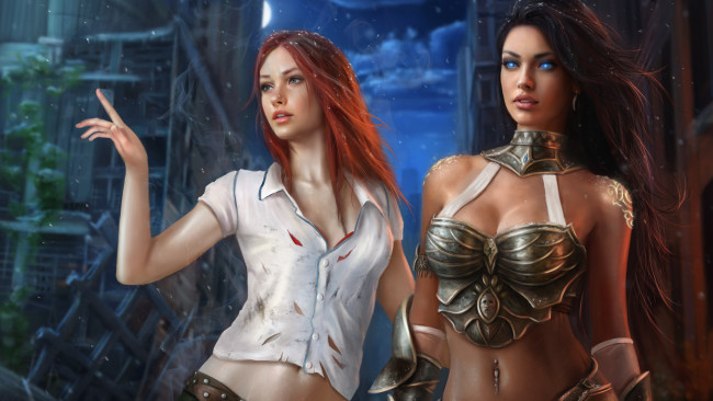 Обои картинки фото фэнтези, девушки, elisa, nicole, jorsch