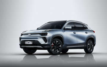 Картинка автомобили chery 2021 сhery eq5 s61 внедорожник экстерьер вид спереди новый серебристый электромобили