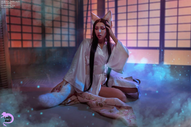 Обои картинки фото девушки, ольга кожевникова , lady bell, образ, костюм, ушки