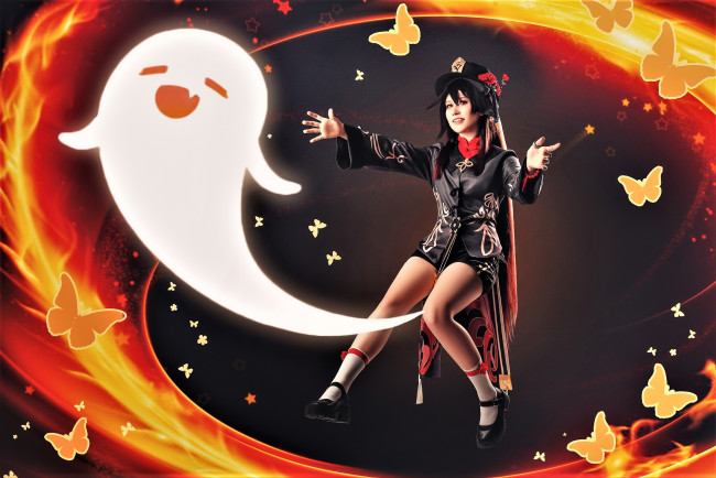 Обои картинки фото soundann, девушки, - креатив,  косплей, костюм, образ, привидение